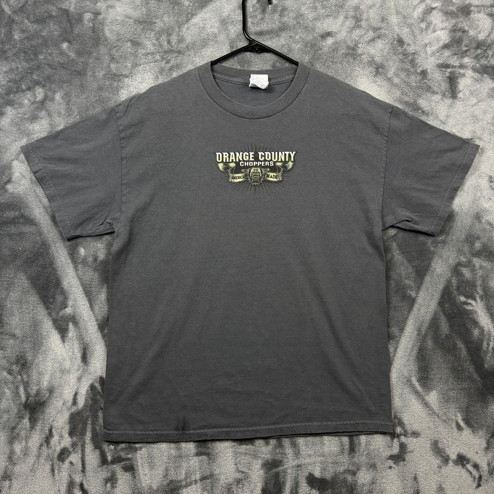 Orange County Choppers T-Shirt Large Charcoal Grey Vintage Biker Y2K OCC Tee